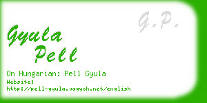 gyula pell business card